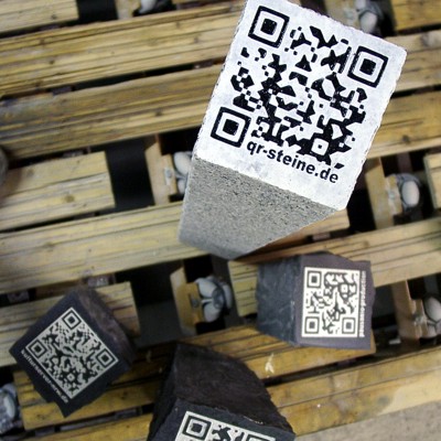 QR-Stein mit Musik